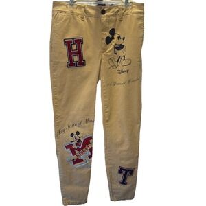 Disney X Tommy Hilfiger Mickey Mouse Women's / Teen Tan Khaki Chino Pants Size 0